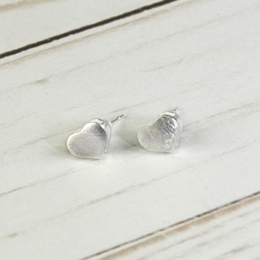 Sterling Silver Double Heart Earrings