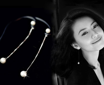 Pearl Earrings with Elegant Beads and Long Tassels