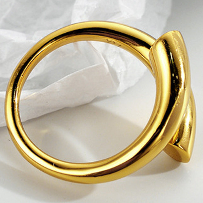 Minimalist Geometric Lines Ring for Women